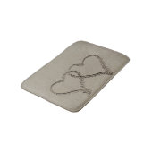 ビーチの砂のハート バスマット (アングル)