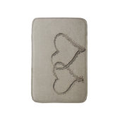 ビーチの砂のハート バスマット (正面縦)