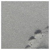 ビーチの砂の写真の生地のはだしの足跡 ファブリック (クローズアップ)