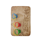 ビーチの砂の単語 バスマット (正面縦)