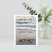 ビーチの砂の結婚式招待状のヒトデ 招待状 (スタンド正面)