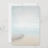 ビーチの砂の船灯台 保存日付 セーブザデート (裏面)