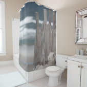 ビーチの砂の風化させた塀 シャワーカーテン (インサイチュ)