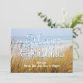ビーチの砂丘 メリークリスマス フラットカード シーズンカード (スタンド正面)