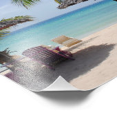 ビーチの砂 海のヤシの木 運命のバケーション 運命 フォトプリント            (角)