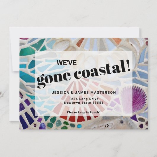 ビーチの移動案内カード 案内状 (正面)