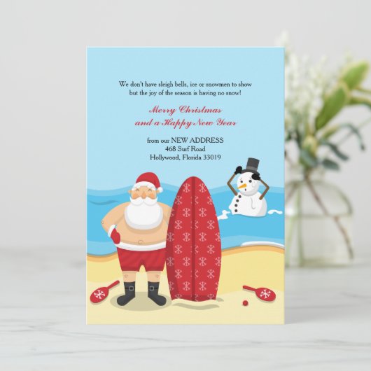 ビーチの移動発表のサンタ 案内状 (スタンド正面)