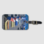 ビーチの空いている椅子 ラゲッジタグ (正面横)