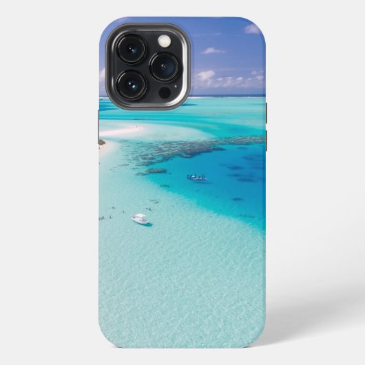 ビーチの空中ビュー iPhoneケース (裏面)