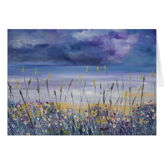 ビーチの空白のなカードを空けて下さい (正面横)