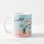 ビーチの第21誕生会の夏の日 コーヒーマグカップ (左)