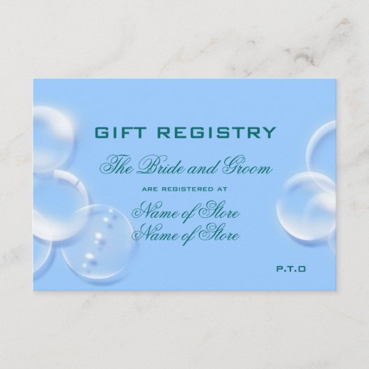 ビーチの結婚式 エンクロージャーカード (正面)