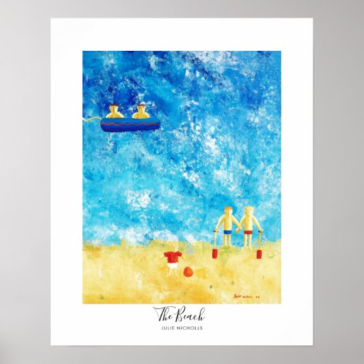 ビーチの絵 ポスター (正面)