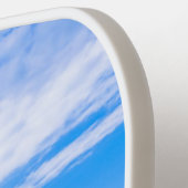 ビーチの美しい青い空の雲モノグラムの ピックルボールラケット (左詳細)