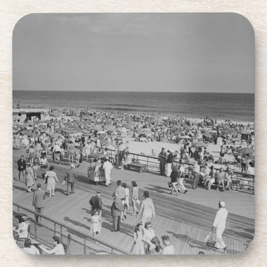 ビーチの群集 コースター (正面)