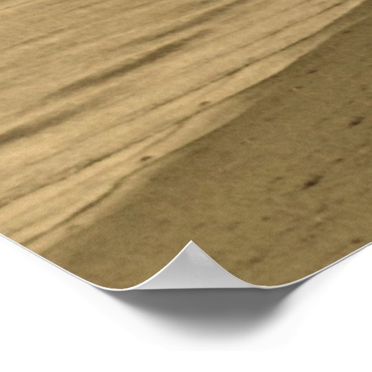 ビーチの老人 – 詩 ポスター (角)