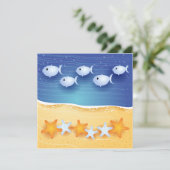 ビーチの背景、招待 招待状 (スタンド正面)