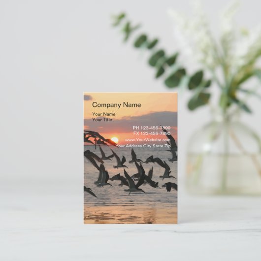 ビーチの自然の名刺 名刺 (スタンド正面)