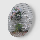 ビーチの自転車 ラージ壁時計 (傾斜)
