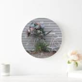 ビーチの自転車 ラージ壁時計 (ホーム)