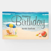 ビーチの至福の誕生日バナー 横断幕 (横)