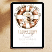 ビーチの花嫁が海岸で最後のトースト 招待状