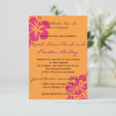 ビーチの花 – オレンジ/暗い赤紫色(5 x 7) 招待状 (スタンド正面)