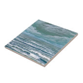 ビーチの芸術のギフトを絵を描くかき混ぜられた海の海 タイル (側面)