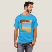 ビーチの草の小屋及びLoungers Tシャツ (正面フル)
