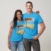 ビーチの草の小屋及びLoungers Tシャツ (ユニセックス)