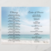 ビーチの葬儀写真プログラム (裏面)