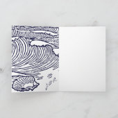 ビーチの行き先結婚式ありがとう サンキューカード (内部)