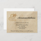 ビーチの行先の結婚式の調節カード エンクロージャーカード (正面/裏面)