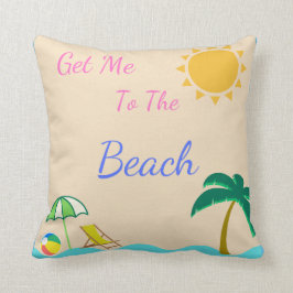 ビーチの装飾用クッションに私を得て下さい クッション
