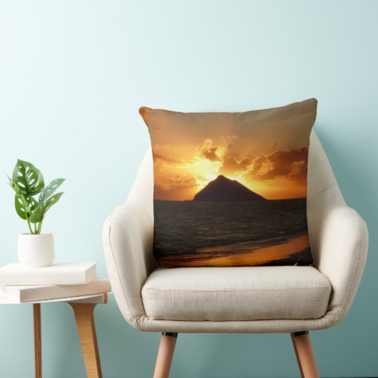 ビーチの装飾用クッションのハワイの日の出 クッション (椅子)
