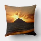 ビーチの装飾用クッションのハワイの日の出 クッション (裏面)