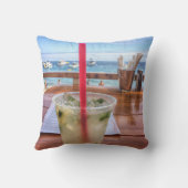 ビーチの装飾用クッション16" x 16" クッション (裏面)