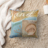 ビーチの装飾、砂および海岸 クッション (ブランケット)