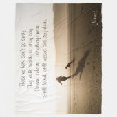 ビーチの親友女の子および犬 フリースブランケット (正面)