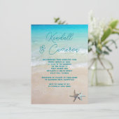 ビーチの誓モダンいカジュアルヒトデ 招待状 (スタンド正面)