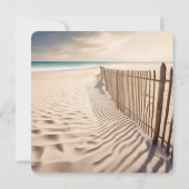 ビーチの誓結婚の更新 招待状 (裏面)