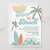 ビーチの誕生日パーティー招待状 招待状 (正面)