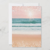 ビーチの誕生日パーティー招待状 招待状 (裏面)