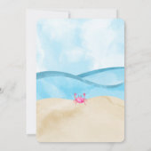 ビーチの誕生日招待状 招待状 (裏面)