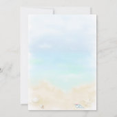 ビーチの貝殻 ウェディング 招待状 (裏面)