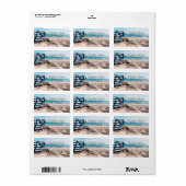 ビーチの貝殻 バッグ サングラス ラベル (フルシート)