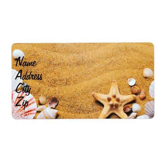 ビーチの貝 ラベル (正面)