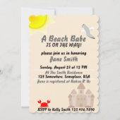 ビーチの赤ちゃんが行く！ 招待状 (正面)