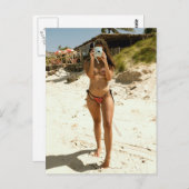 ビーチの赤ちゃん ポストカード (正面/裏面)