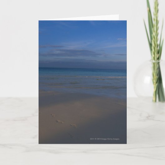 ビーチの足跡 カード (正面)